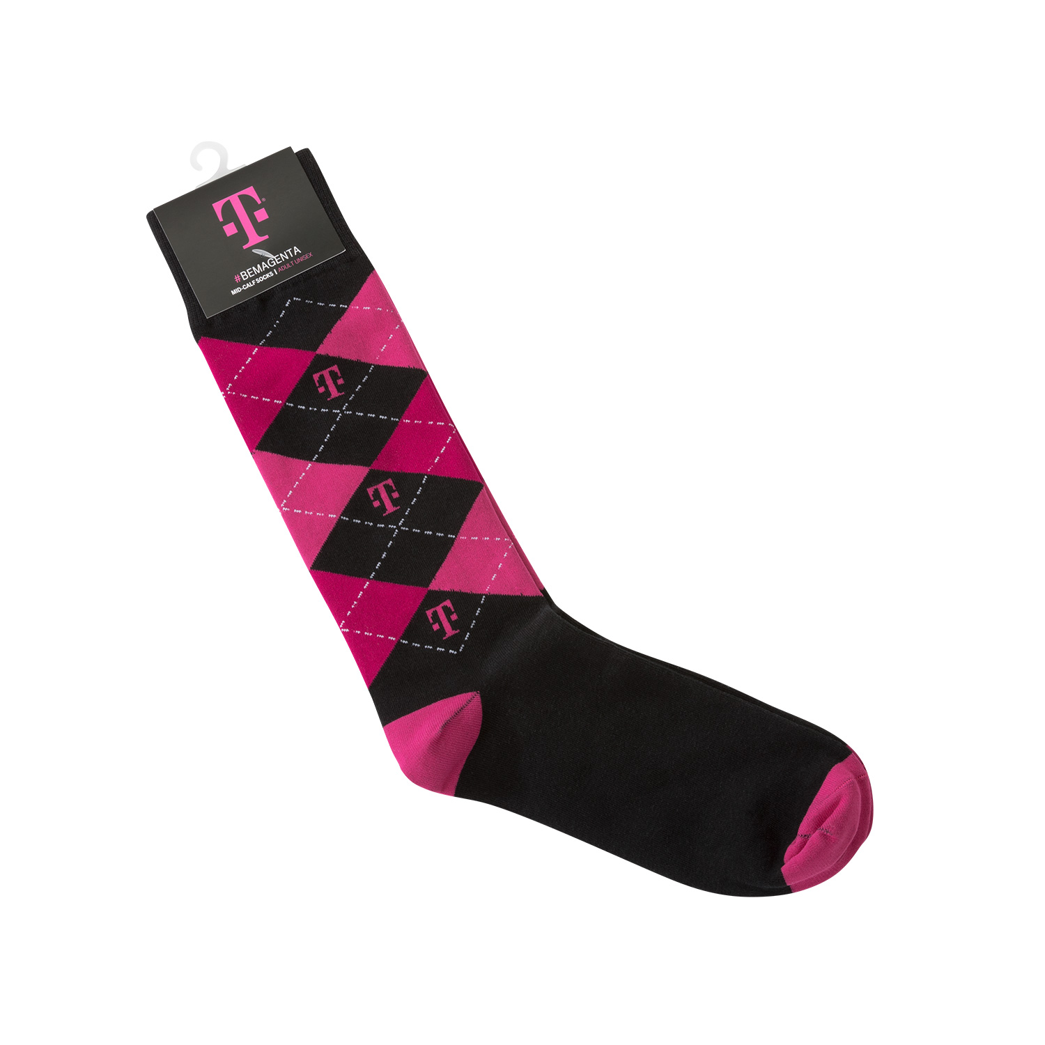 T-Mobile Magenta Argyle Socks